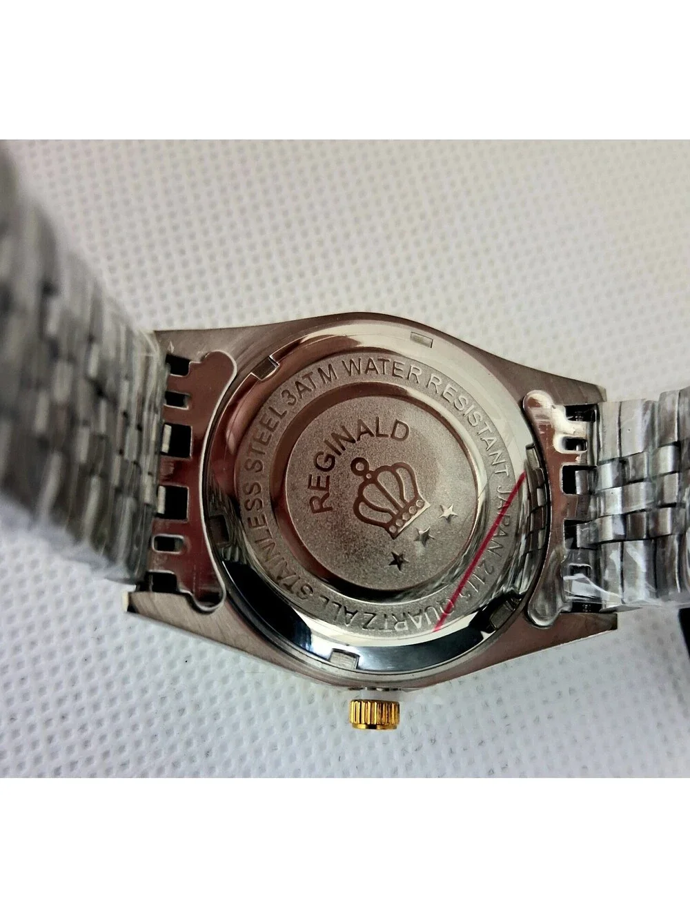 NEW IN BOX Men's Reginald 36mm Real Diamond Presidential Date Watch